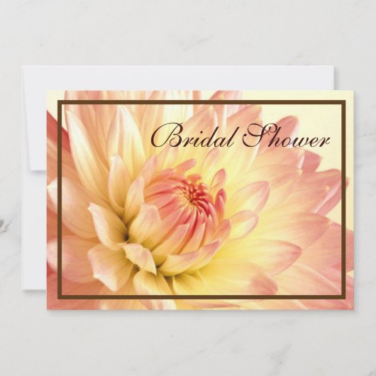 Invitations de douches nuptiales orange et rose (Devant)