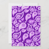 Invitations de douches nuptiales Paisley violet (Dos)
