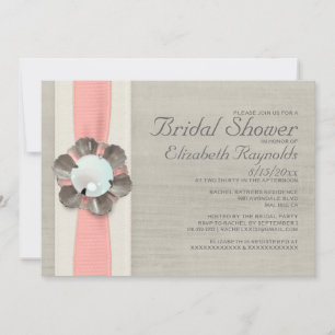 Invitations de douches nuptiales Pearls