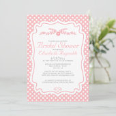 Invitations de douches nuptiales Polka Dot moderne (Debout devant)