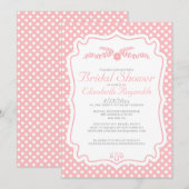 Invitations de douches nuptiales Polka Dot moderne (Devant / Derrière)