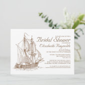 Invitations de douches nuptiales pour bateaux de c (Debout devant)