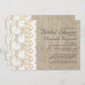 Invitations de douches nuptiales pour dentelles an (Devant / Derrière)