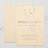 Invitations de douches nuptiales pour le grain de (Devant / Derrière)