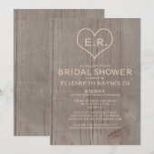 Invitations de douches nuptiales pour le grain de  (Devant / Derrière)