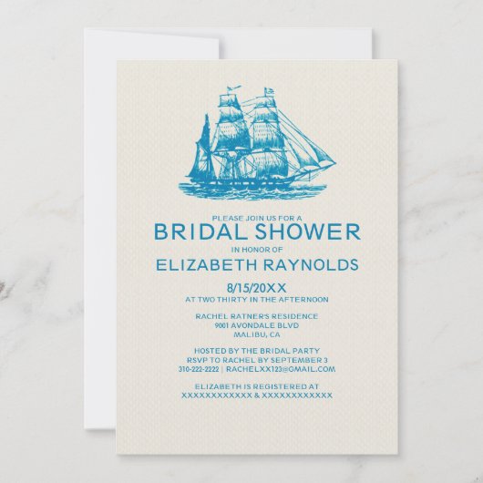 Invitations de douches nuptiales pour les anciens (Devant)