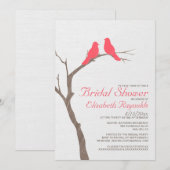 Invitations de douches nuptiales pour les oiseaux (Devant / Derrière)