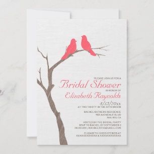 Invitations de douches nuptiales pour les oiseaux