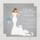 Invitations de douches nuptiales pour mariées mode (Devant / Derrière)