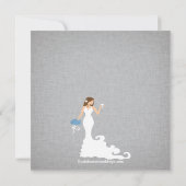 Invitations de douches nuptiales pour mariées mode (Dos)