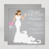 Invitations de douches nuptiales pour mariées mode (Devant / Derrière)