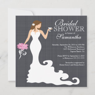 Invitations de douches nuptiales pour mariées mode