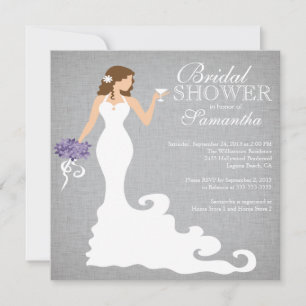 Invitations de douches nuptiales pour mariées mode