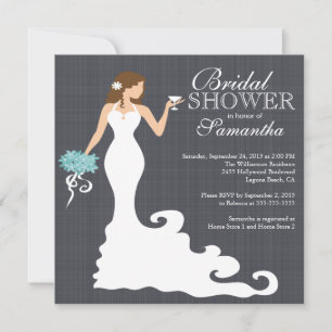 Invitations de douches nuptiales pour mariées mode