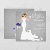 Invitations de douches nuptiales pour mariées mode (Devant / Derrière)