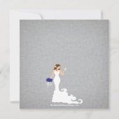 Invitations de douches nuptiales pour mariées mode (Dos)