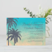 Invitations de douches nuptiales pour palmiers Vin (Debout devant)