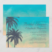 Invitations de douches nuptiales pour palmiers Vin (Devant / Derrière)