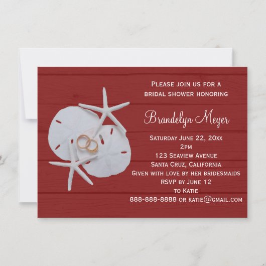 Invitations de douches nuptiales pour poisson de m (Devant)