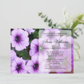 Invitations de douches nuptiales pourpres de Petun (Debout devant)