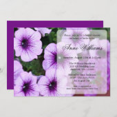 Invitations de douches nuptiales pourpres de Petun (Devant / Derrière)