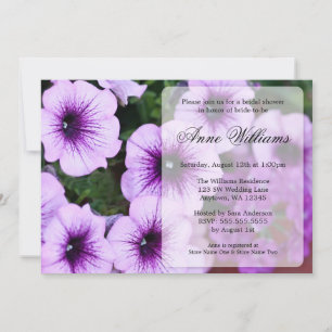 Invitations de douches nuptiales pourpres de Petun