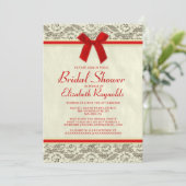Invitations de douches nuptiales Red & Gold Countr (Debout devant)