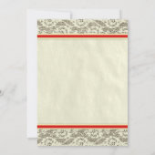 Invitations de douches nuptiales Red & Gold Countr (Dos)