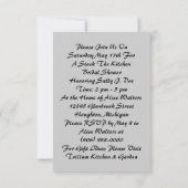 Invitations de douches nuptiales rétro Vintages (Dos)