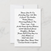 Invitations de douches nuptiales rétro Vintages (Dos)