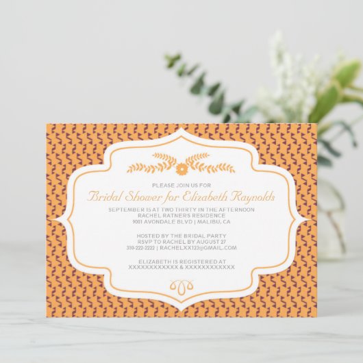 Invitations de douches nuptiales rétrogrades d'aut (Debout devant)