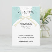 Invitations de douches nuptiales Robe bleue (Debout devant)