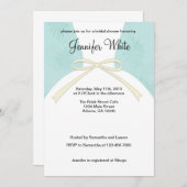 Invitations de douches nuptiales Robe bleue (Devant / Derrière)