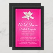 Invitations de douches nuptiales roses chaudes (Devant / Derrière)