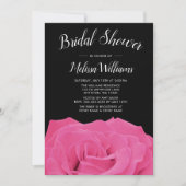 Invitations de douches nuptiales Roses roses et no (Devant)