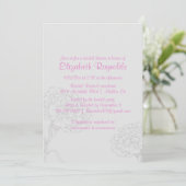 Invitations de douches nuptiales roses simples (Debout devant)