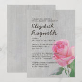 Invitations de douches nuptiales Roses Vintages (Devant / Derrière)