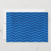 Invitations de douches nuptiales Royal Blue Chevro (Dos)