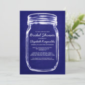 Invitations de douches nuptiales Royal Blue Mason (Debout devant)
