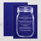 Invitations de douches nuptiales Royal Blue Mason (Devant / Derrière)