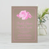Invitations de douches nuptiales russes Brown et f (Debout devant)