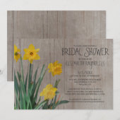 Invitations de douches nuptiales russes Daffodil (Devant / Derrière)