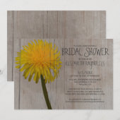 Invitations de douches nuptiales russes Dandelion (Devant / Derrière)