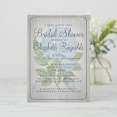 Invitations de douches nuptiales russes grises (Debout devant)