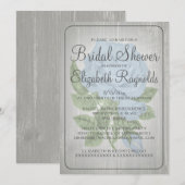 Invitations de douches nuptiales russes grises (Devant / Derrière)