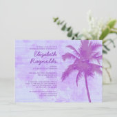 Invitations de douches nuptiales Rustic Palm Trees (Debout devant)