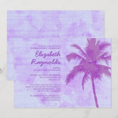 Invitations de douches nuptiales Rustic Palm Trees (Devant / Derrière)