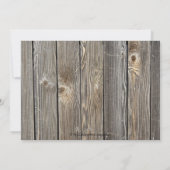 Invitations de douches nuptiales rustiques (Dos)