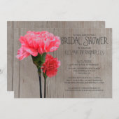 Invitations de douches nuptiales rustiques à mini- (Devant / Derrière)