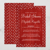 Invitations de douches nuptiales rustiques blanche (Devant / Derrière)